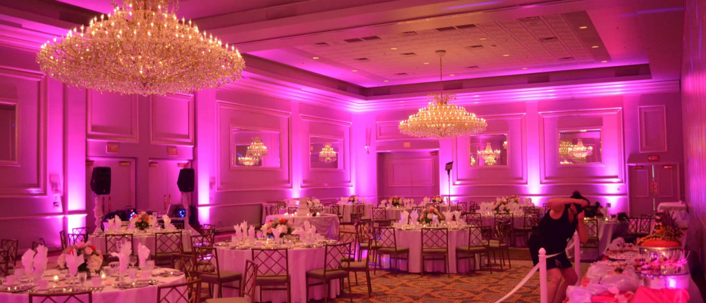 pink uplights wedding large